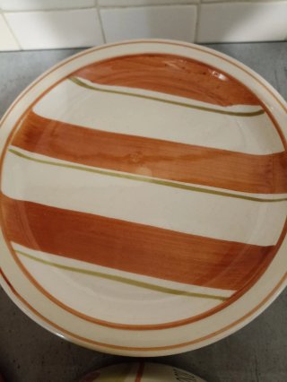Biscottiera con 6 piattini