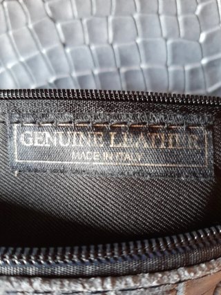 Bolso piel italiano Genuine leather nuevo