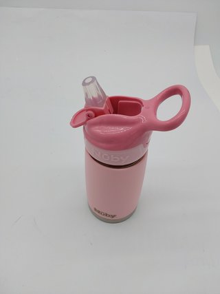 Nuby - Thirsty Kids - Botella Acero Inoxidable Flip-It Reflex para viajes - Vaso Antiderrame Bebe Con Cierre Seguro Y Diseño Tér