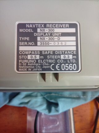 Furuno Navtex NX-300 Receptor de Mensajes Marinos.