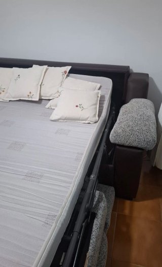 Sofá Cama 3 Plazas Marrón Chocolate