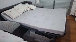 Sofá Cama 3 Plazas Marrón Chocolate