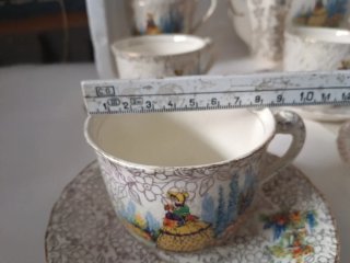 Servizio porcellana vintage tazze e zuccheriera