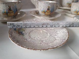 Servizio porcellana vintage tazze e zuccheriera
