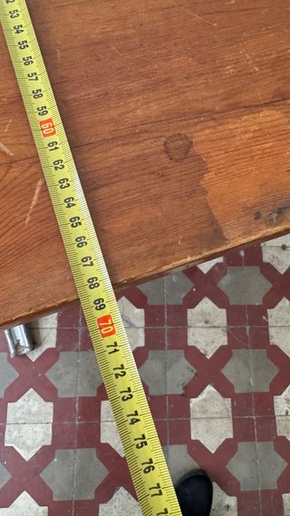 Mesa Vintage Madera y Metal Cromado