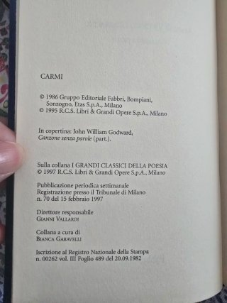 I grandi classici della poesia