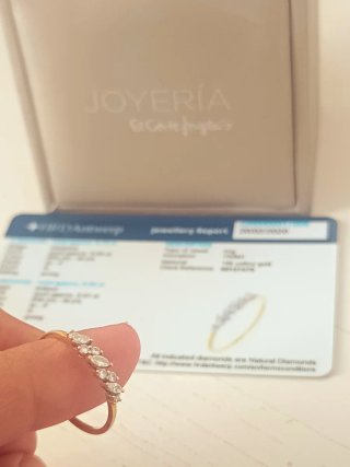 Anillo Oro 18k El Corte Inglés Diamantes Marquise