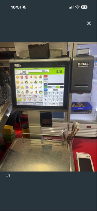 Báscula Dibal con etiquetadora y escaner