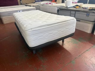 Base Cama 6 Patas + Colchón Flex Visco 105x200