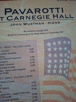 Vinilo Pavarotti en Carnegie Hall Decca