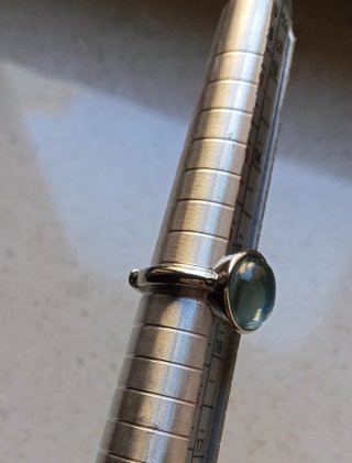Anello Quarzo Azzurro Regolabile