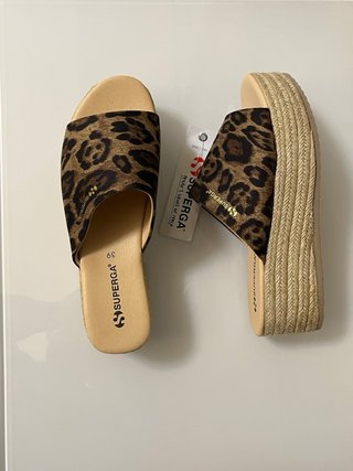 Ciabatte Superga Zeppa Leopardata Tg 39