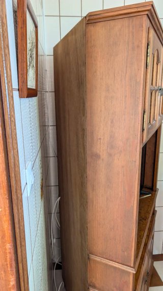 Vitrina Alacena Rinconera Madera y Cristal