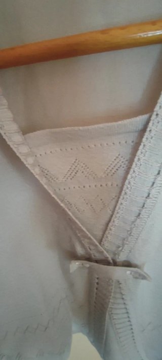 Jersey de punto gris vintage talla L