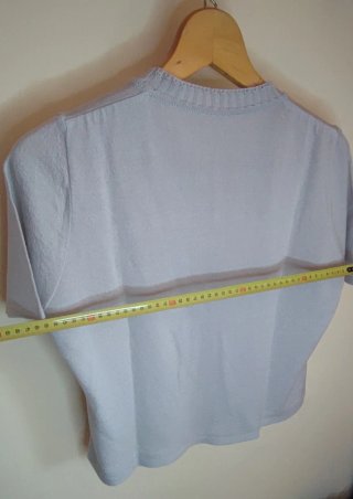 Jersey de punto gris vintage talla L