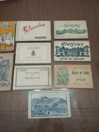 Lote libros Postales Antiguas: Toledo, Madrid, Ara