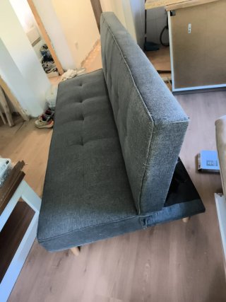 Sofá Cama Gris Tela