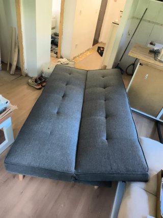 Sofá Cama Gris Tela