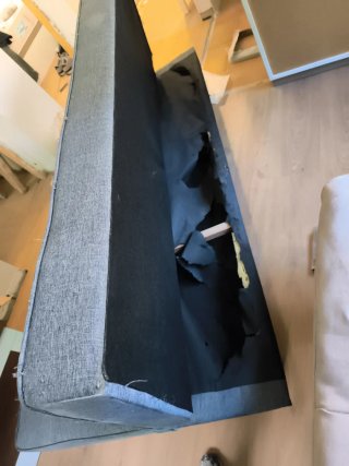 Sofá Cama Gris Tela