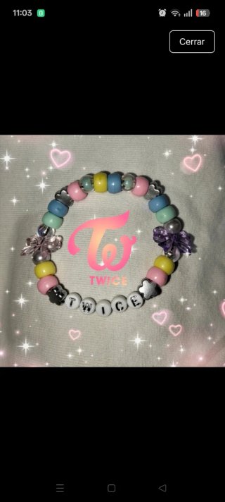 Pulsera Kandi Multicolor con letras TWICE