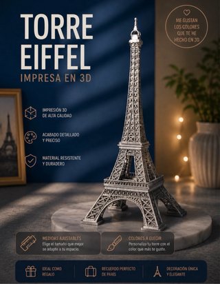 Torre Eiffel Impresa en 3D