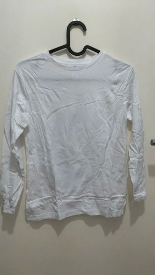 Camiseta blanca manga larga