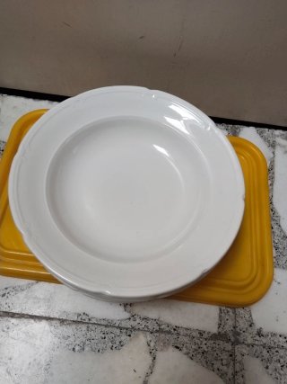 6 Platos Hondos Porcelana Blancos
