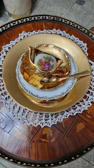 Tazza caffè vintage Bavaria decorata
