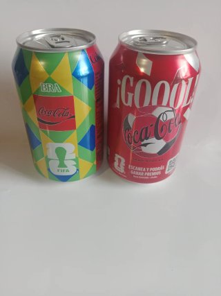 2 Lattine Coca-Cola FIFA Brasile e Spagna