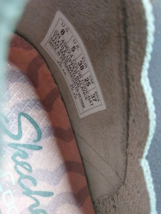 Skechers Beige/Gris Bailarinas Mujer