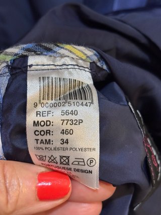Gabardina azul marino talla 34