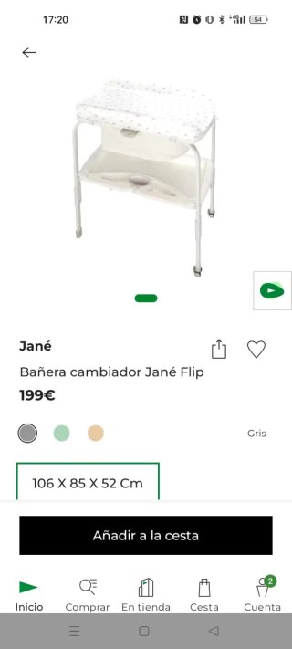 Bañera-cambiador de bebé con patas Jane Flip