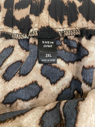 Falda midi animal print