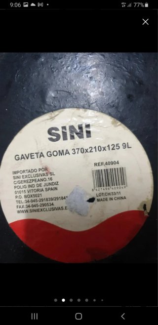 Gaveta de goma nueva