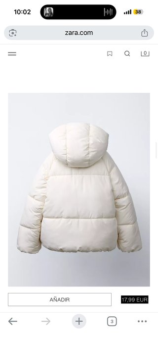 Chaqueta Zara Bomber Beige