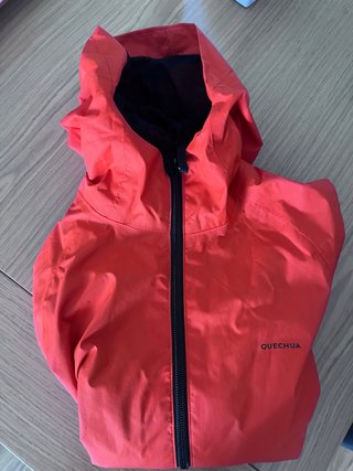 Chubasquero niño Quechua rojo 7/8/9 años