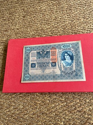 Billete 1000 Tausend Kronen Austria