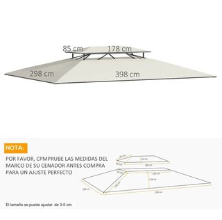 Techo repuesto carpa 4x3