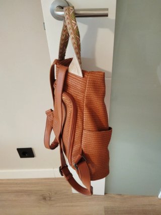Mochila Bolso Caminatta Marrón y Verde
