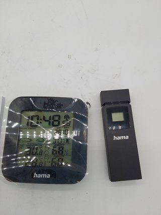 Hama EWS-200 Estación meteorológica, Batería, Color Negro