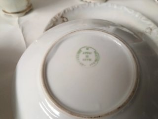 Servizio Tazze Porcellana Vintage Carrozze Oro
