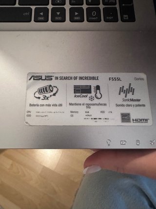 Ordenador Portátil Asus Plata y Negro