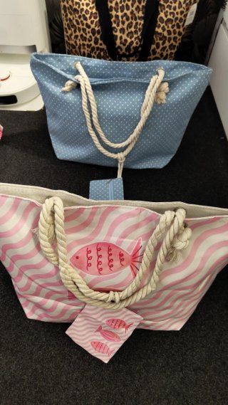 Bolso de playa multicolor con estampado
