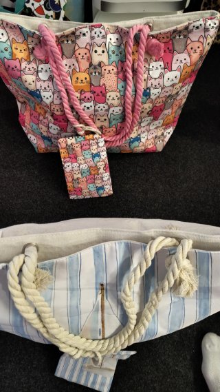 Bolso de playa multicolor con estampado