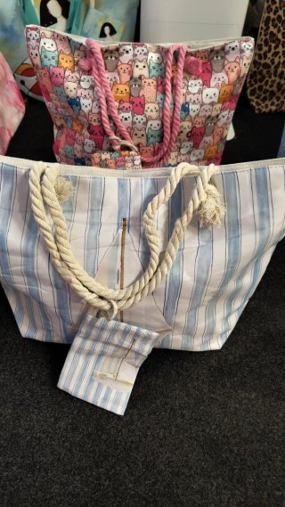 Bolso de playa multicolor con estampado