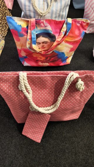 Bolso de playa multicolor con estampado