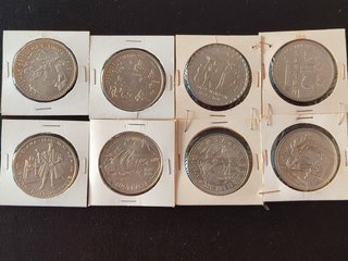 Lote de 8 moedas comemorativas, Portugal 1993-1995