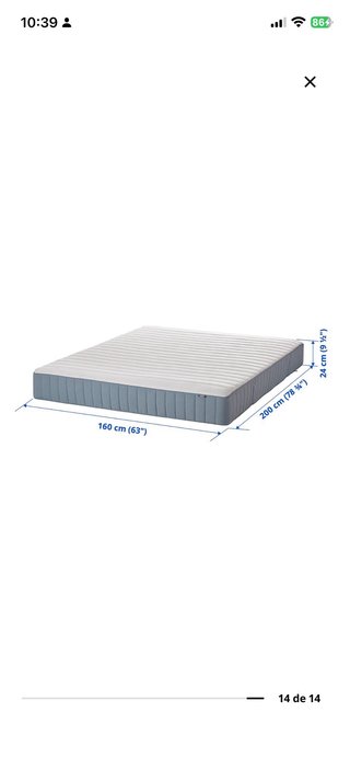 Colchón IKEA VALEVAG 160x200
