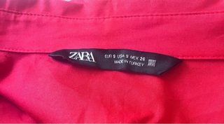 Tutina Zara cotone donna rossa