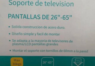 Soporte TV articulado pared